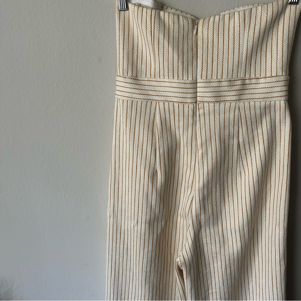 TOPSHOP Twist Bandeau Jumpsuit In Yellow Multi Size 6 - Picture 11 of 12